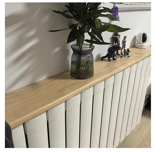 Rustic Wood Radiator Shelf 60 180cm Long Floating Balcony/Kitchen/Patio/Studio Radiator Cover with Brackets No Drill Radiator Shelf (200x16x2.2cm)