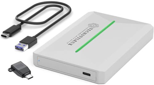 Slim Portable External Hard Drive HDD – USB 3.0/Type-C High-Speed Storage – Compatible with Windows, Mac, Laptop, PC, Desktop, PS4, Xbox – Backup for Data, Movies, Games & Photos (White, 500, GB)