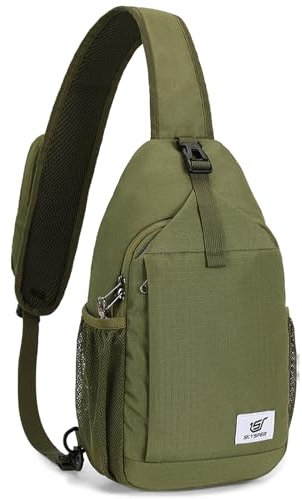 SKYSPER Schultertasche Brusttasche Crossbody Sling Bag Anti-Diebstahl Umhängetasche für Herren & Damen