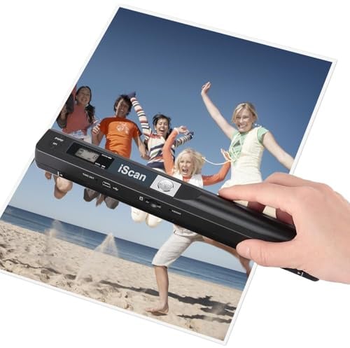 Portable Scanner, Photo Scanner for A4 Documents, Scanners for Computers, Document Scanner in 900 Dpi with 16G SD, Uploads Images to Computer Via USB Cable, Needn't Driver, JPG/PDF