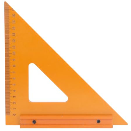 ANKROYU Règle triangulaire pour menuiserie 18 x 18 cm, outil de mesure d'angle droit à 90 degrés avec base, positionnement sur panneau synthétique