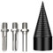 Efficient Wood Splitting Drill Bit Set With 3 Connection Rods High Performances Wood Splitter Drill Bits For Various Drills Easy Split Drill Set