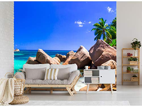 Photo Mural Vinyl and Wallpaper for Beach Tropical | Photo Mural for Walls | Decorative Vinyl | Mural | Wallpaper | Various Sizes | Dining Room, Living Room, Bedroom Decoration 400x300cm