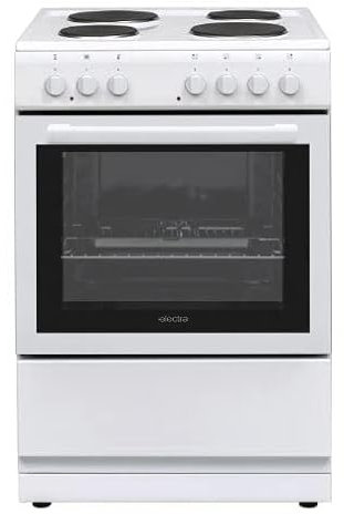 Vestel Electra BEF60SEW 60cm Electric Cooker with Solid Hotplate Hob - White - A Rated