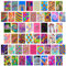 CY2SIDE 50pcs Bunte Hippie ästhetisches Bild für Wandcollage, helles Collage Set, Colorful Raumdekoration, Wandkunstdrucke, Schlafsaal Foto Display, VSCO Poster für Schlafzimmer