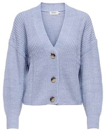ONLY Femme Onlcarol Nice L/S KNT Noos Cardigan, Blue Heron, S EU