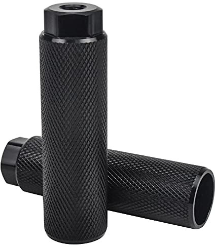 NiceLand Lot de 2 repose-pieds universels en alliage d'aluminium pour vélo BMX VTT vélo cascade arrière Noir