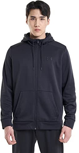 Under Armour Fleece Kapuzenjacke Schwarz, M Herren Top in Pile, Nero, M Uomo