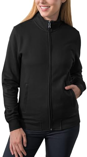 HRM Damen Premium Full-Zip Sweat Jacket I Fair Trade Damen-Sweatjacke, 360 g/m² I Aus 70% Baumwolle & 30% recyceltem Polyester