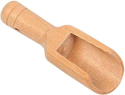 Cuillère à sel en Bois Thé aux épices Cuillère en Bois Faite à la Main avec Manche Court Aide de Cuisine Pratique pour Les épices Confiture de thé Sucre Glace Lait en Poudre Professional Processed