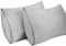 Lirex 2 Paquetes Fundas de Almohada, 100% Algodón Transpirable Fundas de Almohada la Cubiertas de Almohada (40 x 80 cm, Gris Claro)