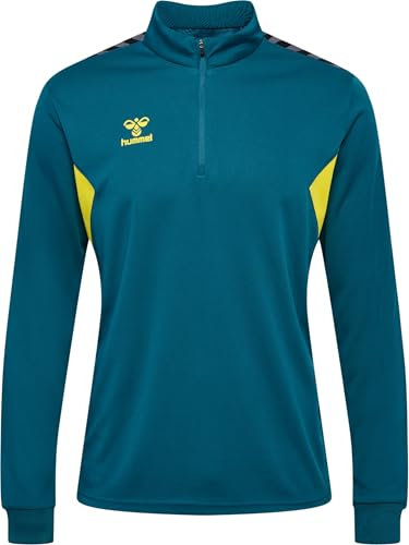 hummel Herren Hmlauthentic Half Zip Sweatshirt, Blue Coral/Sulphur Spring, XL EU