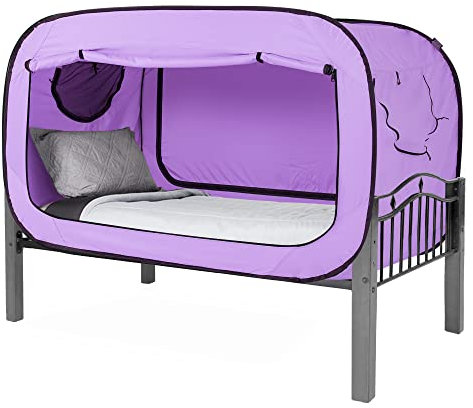 ANC POP Bettzelt Doppelbett Baldachin Tragbares Traumzelt für Erwachsene Indoor Schlafzelte mit 2 Türen Atmungsaktive Private Space Zelte, Violett