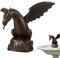 Yusheng Fontana 'Acqua del Drago | Fontane da Giardino Statua Sputafuoco Scultura in Resina | Scultura Waterscape Adatta per Giardini, patii, fontane Decorazioni per Piscine