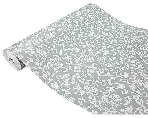 DecoMeister Klebefolie Möbel 45x25 cm | Möbelfolie selbstklebend im Deko-Stil | Folie für Möbel zur Renovierung von Türen, Schränken und Regalen | Möbelfolie dekorativ und pflegeleicht | Cirrus Grau