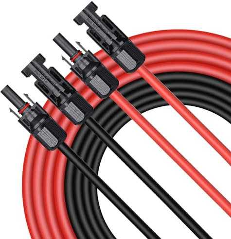 Idota Solarkabel 4 mm² Solarkabel Verlängerung 3m,PV Kabel Verlängerung mit Stecker, Solar Verlängerungskabel Solarpanel