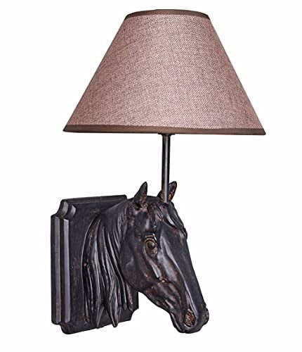Wandlampe Pferdekopf Lampe Pferd Wandleuchte (ohne Leuchtmittel) Pferdebüste Leuchte 40 cm cw198 Palazzo Exklusiv