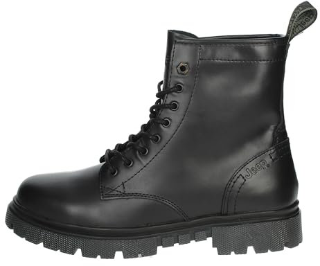 Jeep Stivaletti anfibi uomo in pelle vintage nera Renegade 40