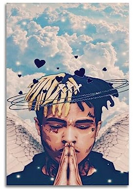 VZRSQZK Sänger XXXTentacion Poster, dekoratives Gemälde, Leinwand, Wandposter und Kunstdruck, modernes Familienschlafzimmer-Dekor-Poster, 20 x 30 cm