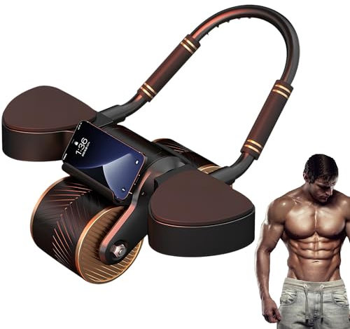 Rollenrad für Core Trainer - Bauchroller, Bauchtrainer Roller, Bauchmuskeltrainer - Effektives Training für starke Bauchmuskeln - Automatisches Rebound-Bauchrad