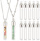 PH PandaHall 12 Sets Glasfläschchen Anhänger Mit Schraubverschluss Anhänger Zum Aufhängen Wunschflaschen Hohler Glasflaschen Charm Mit Silbernen Kappen Für Selbstgemachte Ohrringe Anhänger
