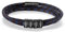Bracelet pour homme de style vintage, tissé à la main et personnalisé avec 2 à 4 noms. Simple et délicat, ce bracelet est synonyme de paix et de protection. (Nom 3, Noir)