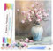 Malen nach Zahlen Erwachsene Mädchen, Paint by Numbers Adult Bastelset Erwachsene Frauen Malen-Nach-Zahlen Erwachsene Kinder Anfänger Leinwand Kreativ Set DIY Set Malen nach Zahlen Blumen Ohne Rahmen