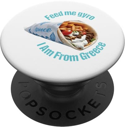 Füttere mich Gyro, ich bin aus Griechenland PopSockets mit austauschbarem PopGrip