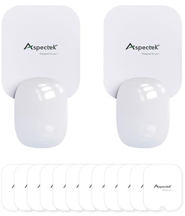 ASPECTEK Insektenfalle – UV-Lampe zur Bekämpfung von Fliegen und Mücken, 2024 neu, Klebefalle für den Hausgebrauch (2er-Pack in Weiß)