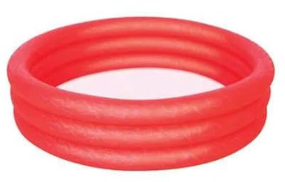 Kids Paddling Pool - 3 Ring Paddling Pool 1.22 X 25cm (RED) - Outdoor Garden Swimming Pool For Toddlers Kids - Swimming Pool For children