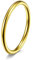 Lieson Damen Ringe Edelstahl Partnerringe, Poliert Dünn 2MM Stapelring Verlobungsringe Freundschaftsringe Eheringe Hochzeitsringe für Damen Gold Gr.54 (17.2)