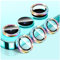 LucBuy Pellicola Protettiva per Obiettivo Della Fotocamera per Samsung Galaxy A35/A55, Cover per Fotocamera in Vetro Temperato Glitterato, Anello in Metallo con Allineamento Automatico