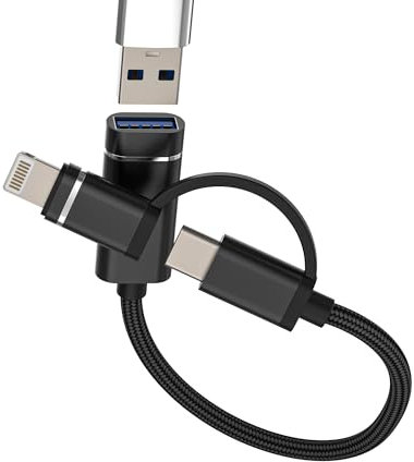 Adattatore per Lightning USB C a USB(2 in 1)OTG 3.0 cavo chiavetta per Apple iPhone 16 15 14 USB-A lettore card macbook adattatori per iPad fotocamera trasferire dati connettore type-c tablet splitter
