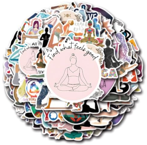 Sport Sticker Set Aufkleber Jugendliche Erwachsene 100 Stück Yoga Wasserfeste Vinyl Decals Auto Motorräder Fahrrad Skateboard Snowboard Gepäck Laptop Koffer Helm Motorrad Computer
