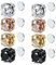 Airokiy Klipp Ohrringe Magnet Damen Herren Zirkonia Ohrstecker Magnetische Modeschmuck Set 4 Paare 6mm