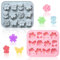 Fnaobai 2 Pcs Flower Butterfly Molds Chocolate Silicone Cake Molds 12 Cavity 3D Candy Petals Mould Biscuit Cake Decor Dessert Baking DIY Tools for Party Wedding
