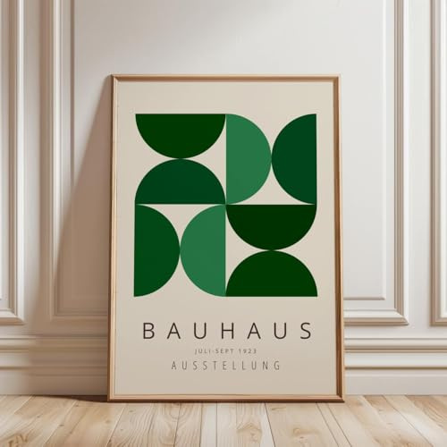 ARTINSPIRIO Bauhaus Kunstdruck Poster, Grün, Ohne Rahmen (70x100 cm)