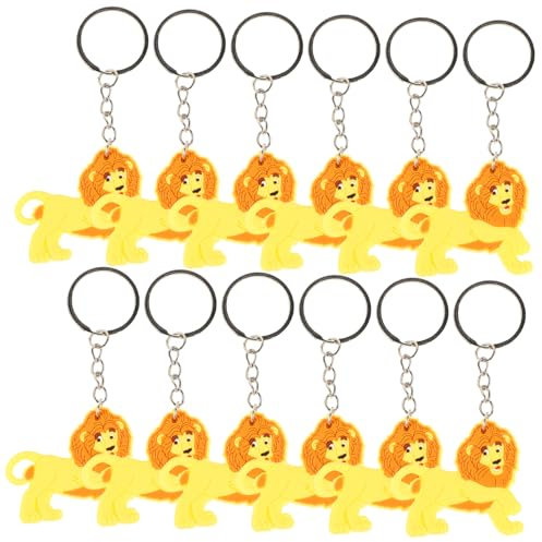 TOBBOMEY 12stücke Teiliges Cartoon Tier Schlüsselanhänger Lustiger Löwe Für Taschen Rucksäcke Partydekoration Kinderfreundliches Einzigartiges Design Für Preise