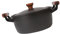 KICHOUSE 1 Pièce Poêle en fer non revêtue pot casserole antiadhésive induction batteries de cuisine marmite antiadhésive batterie de cuisine antiadhésive fer affiné Black
