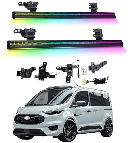 OZTSR Marchepieds électriques compatibles avec Ford Transit essieu Central 2016-2025 avec camionnettes, SUV, Tout-Terrain et Pick-up - Marchepieds rétractables et Barres de sécurité