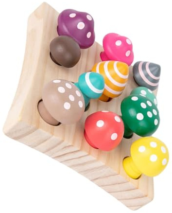 KOMBIUDA Pilzspielzeug Montessori Lernspielzeug für Kleinkinder | Schulanfang Deko, Zahlen und Formensortierspiel, Fördert Kreativität und Zuordnung