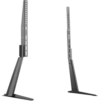 MAXMOUNT Support TV réglable de 32 à 70 pouces - Support TV en acier - Pied TV inclinable avec gestion des câbles - Gris