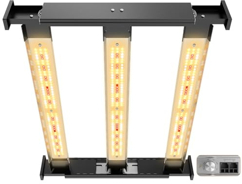 MINENICE M1500 Grow Lampe LED: Pflanzenleuchte LED Vollspektrum, Dimmbare Pflanzenlampe mit Serien-Schaltung für Innengarten, Dimmen 0%-100% 150W Grow Light für 80x80cm Growzelt