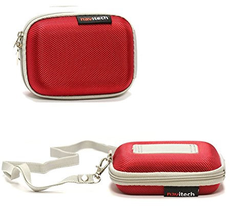 Navitech Red Hard Protective Earphone/Headphone Case Compatible with The Betron B750 in-Ear Headphones with Microphone - Red