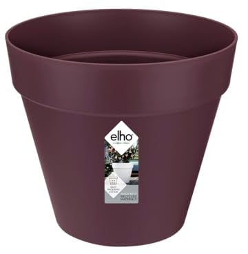 Elho Loft Urban Rund 25 - Blumentopf - Maulbeer - Draußen - Ø 24.5 x H 22.2 cm