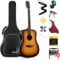 Donner Gitarre Akustik Anfänger Erwachsene Akustikgitarre Kit Einsteiger 4/4 Dreadnought 41 Zoll Gitarren mit 6 Saiten Gigbag Capo Plektren Gurt (Sunburst）