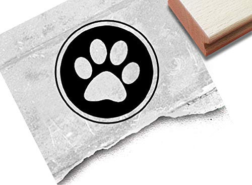 Stempel - Siegelstempel Pfote Tatze als Poststempel - Wachsstempel Bildstempel Geschenk für Kinder, Karten Servietten Basteln Deko - zAcheR-fineT