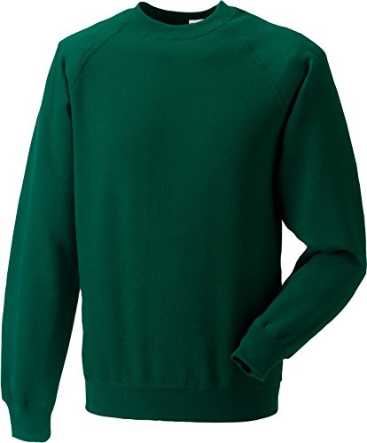 Russel Europe Herren Raglan Sweatshirt Pullover, Größe:4XL, Farbe:Bottle Green