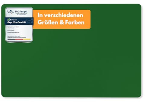 Flickly® Selbstklebende Reparatur Flicken | LKW, Anhänger, Zelt, Markisen, Camping, Sonnenschirme, Pool | in vielen Farben erhältlich | 30cm x 20cm | Smaragdgrün