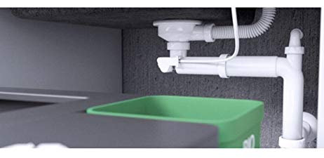 Succsale-LAVEO-Spültisch Siphon-Komplett-PVC-Weiß-OKS 124A